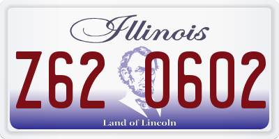 IL license plate Z620602