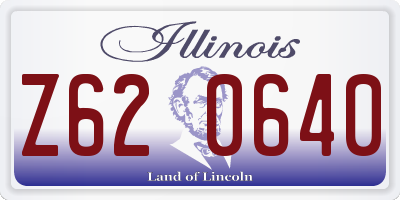 IL license plate Z620640