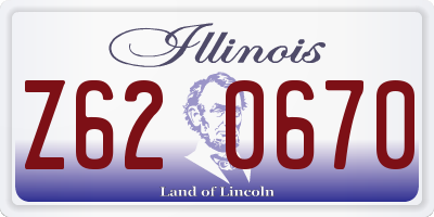 IL license plate Z620670