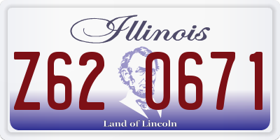 IL license plate Z620671