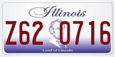 IL license plate Z620716