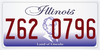 IL license plate Z620796