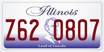 IL license plate Z620807