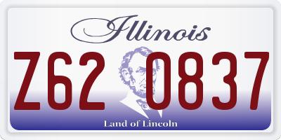 IL license plate Z620837