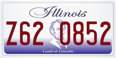 IL license plate Z620852