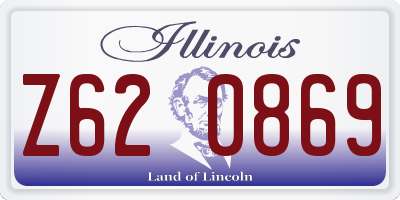 IL license plate Z620869