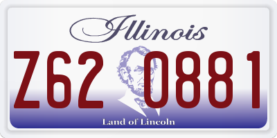 IL license plate Z620881