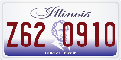 IL license plate Z620910