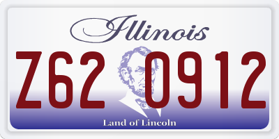 IL license plate Z620912