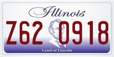 IL license plate Z620918
