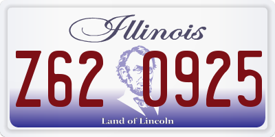 IL license plate Z620925