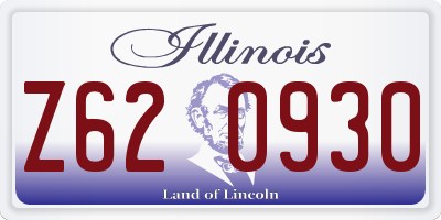 IL license plate Z620930