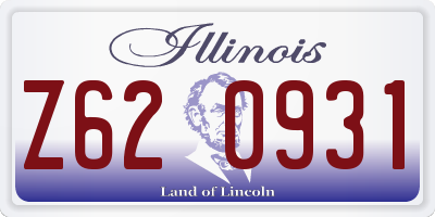 IL license plate Z620931