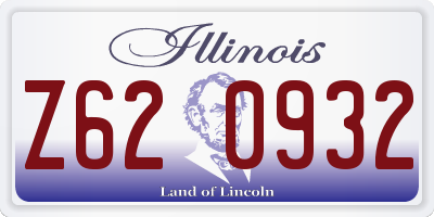 IL license plate Z620932