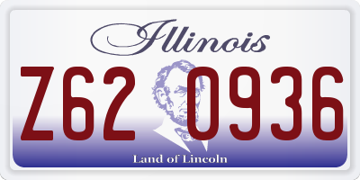 IL license plate Z620936