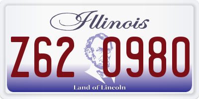 IL license plate Z620980
