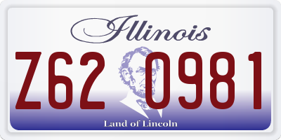 IL license plate Z620981