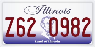 IL license plate Z620982