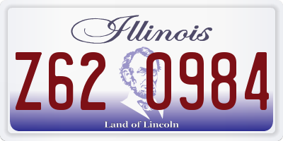 IL license plate Z620984