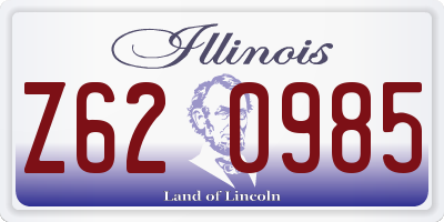 IL license plate Z620985