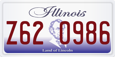 IL license plate Z620986