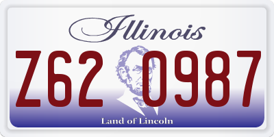 IL license plate Z620987