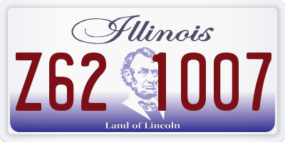 IL license plate Z621007