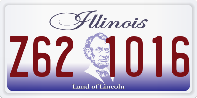 IL license plate Z621016