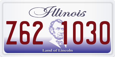 IL license plate Z621030
