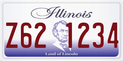 IL license plate Z621234