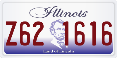 IL license plate Z621616