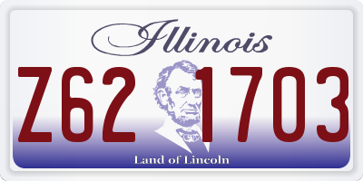 IL license plate Z621703