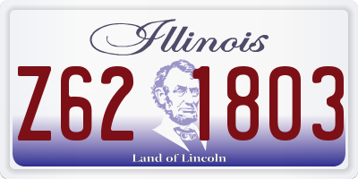 IL license plate Z621803
