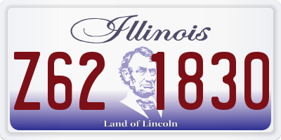 IL license plate Z621830