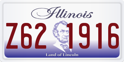 IL license plate Z621916