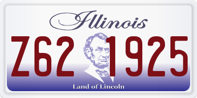 IL license plate Z621925