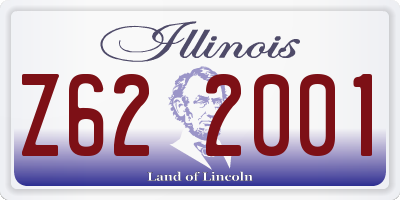 IL license plate Z622001