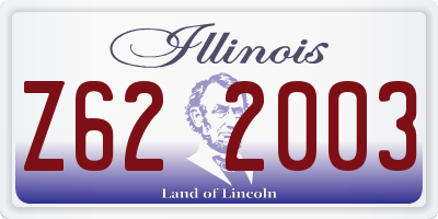 IL license plate Z622003