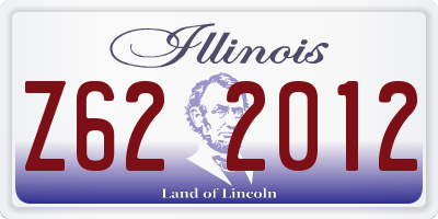 IL license plate Z622012