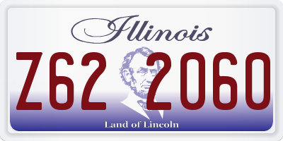 IL license plate Z622060
