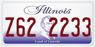 IL license plate Z622233