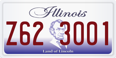IL license plate Z623001