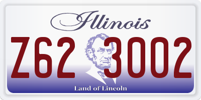 IL license plate Z623002