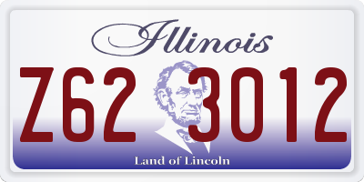 IL license plate Z623012