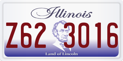 IL license plate Z623016