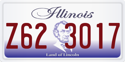 IL license plate Z623017