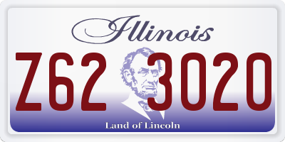IL license plate Z623020