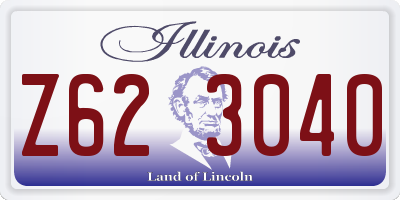 IL license plate Z623040
