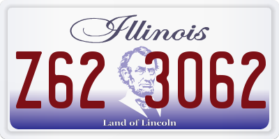 IL license plate Z623062