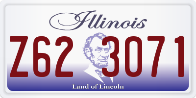 IL license plate Z623071